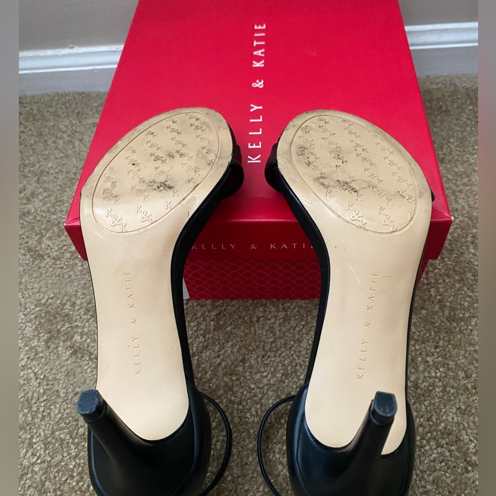 Women’s Kelly & Katie Black Dress Heels / Sandals Size 7.5M - Picture 8 of 9